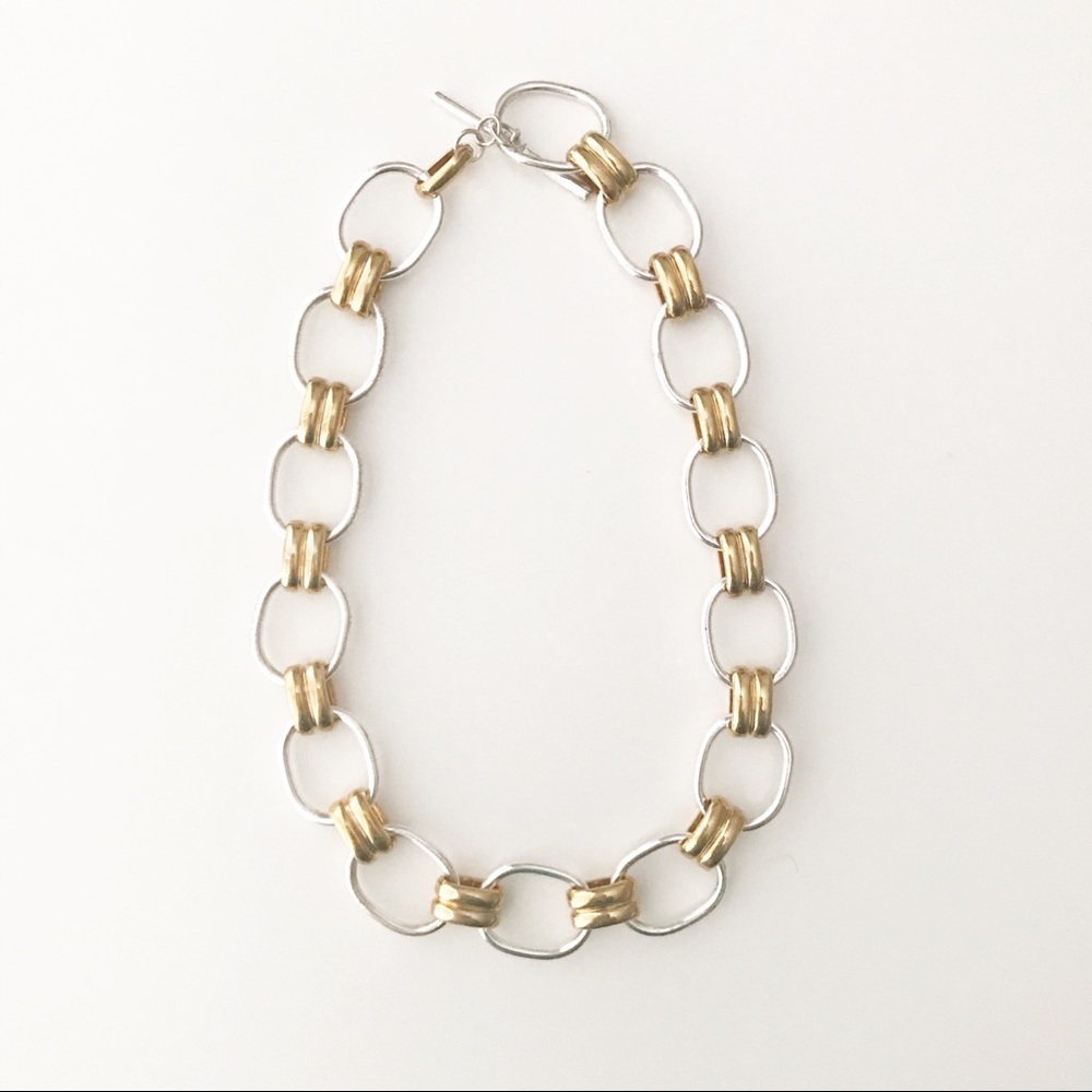 Two tone chain necklace